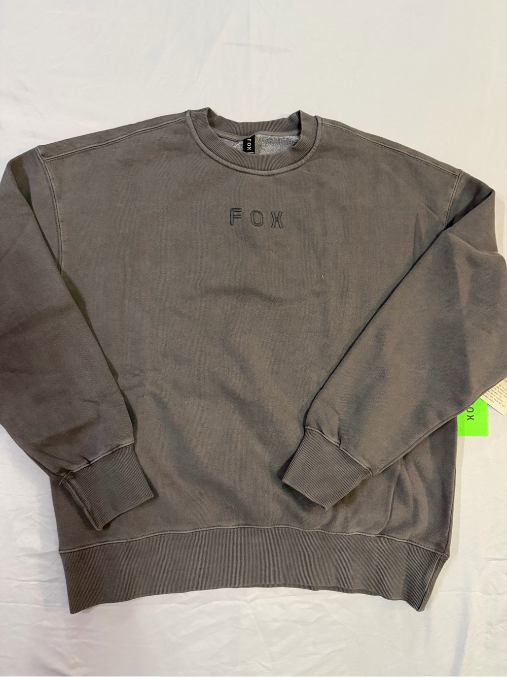 Fox Men's Crewneck Sweatshirt in Charcoal Gray